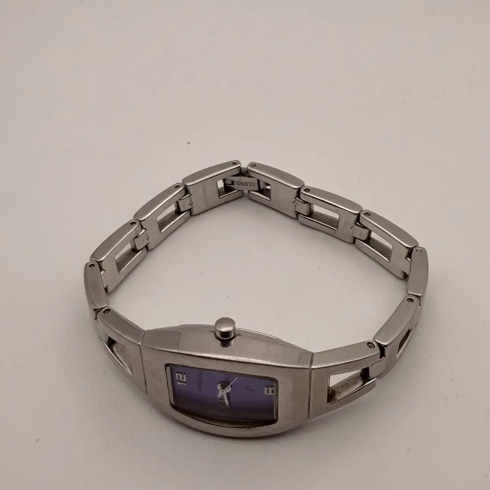 Vintage Fossil F2 'Forever' Women's Stainless Steel Watch ES-9423 New Battery
